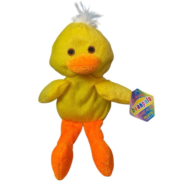 Kellytoy Bean Pals Yellow Duck Chick Plush 8” Stuffed Animal Toy NEW NWT - Picture 11 of 14